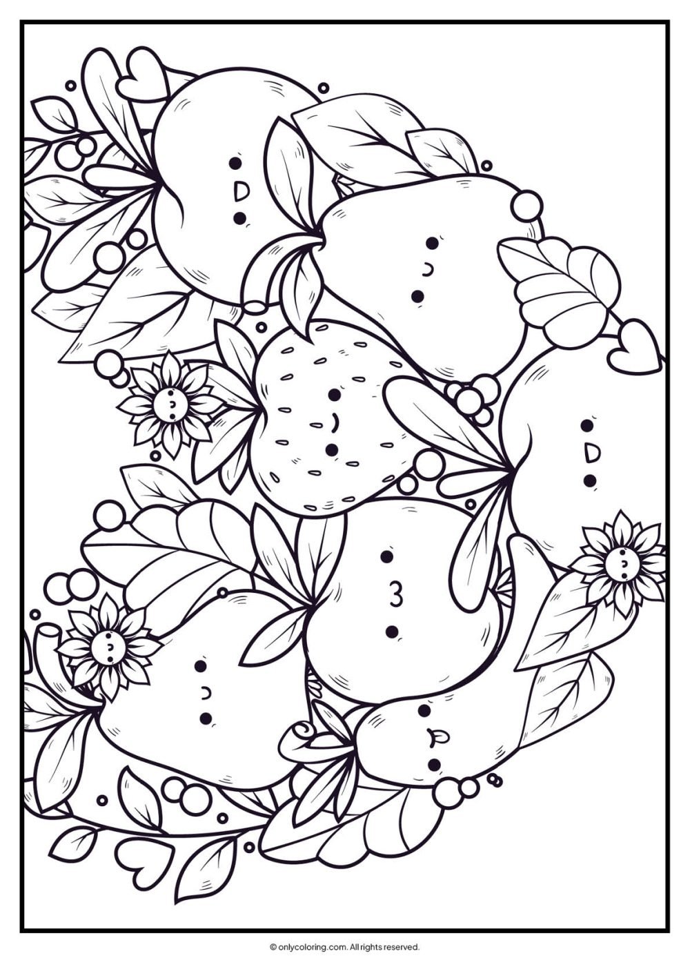 Kawaii colouring pages