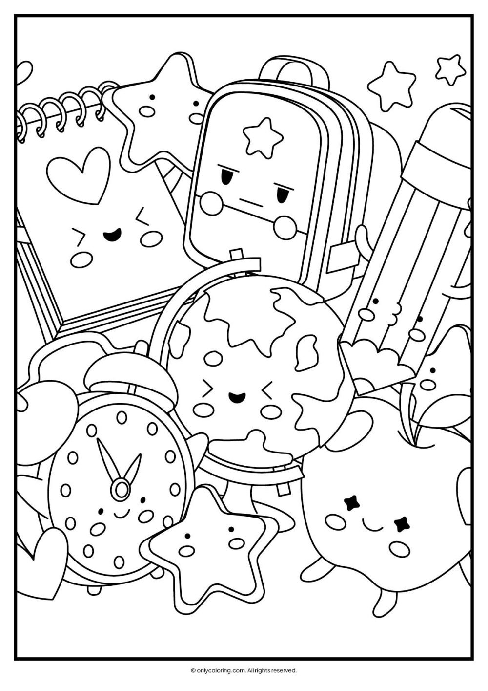 Kawaii colouring pages