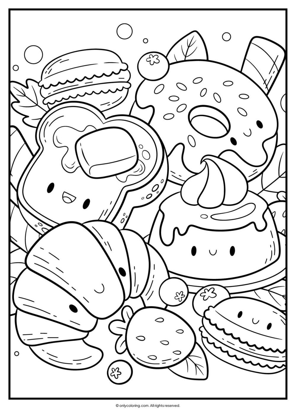 Kawaii colouring pages