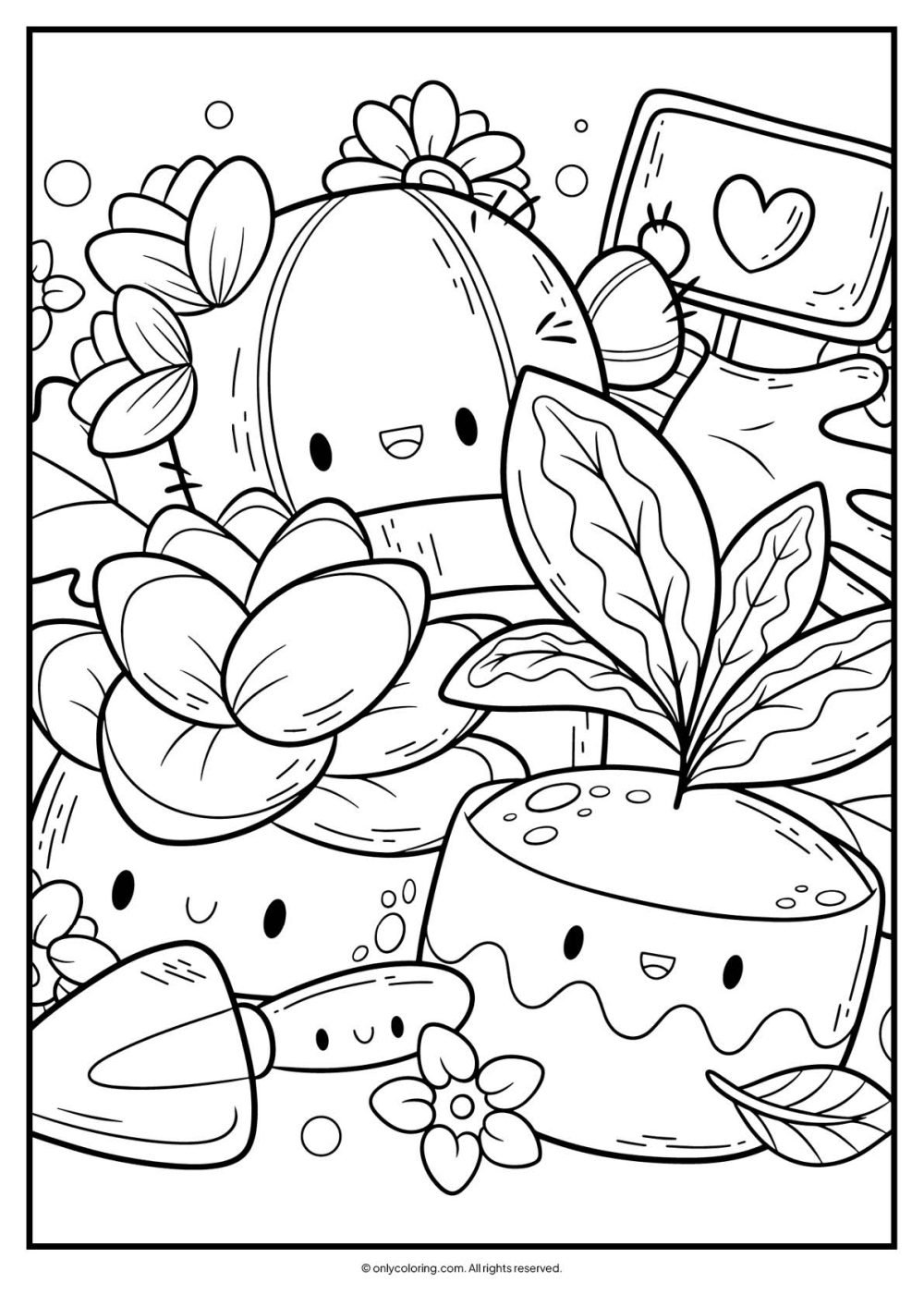 Kawaii colouring pages