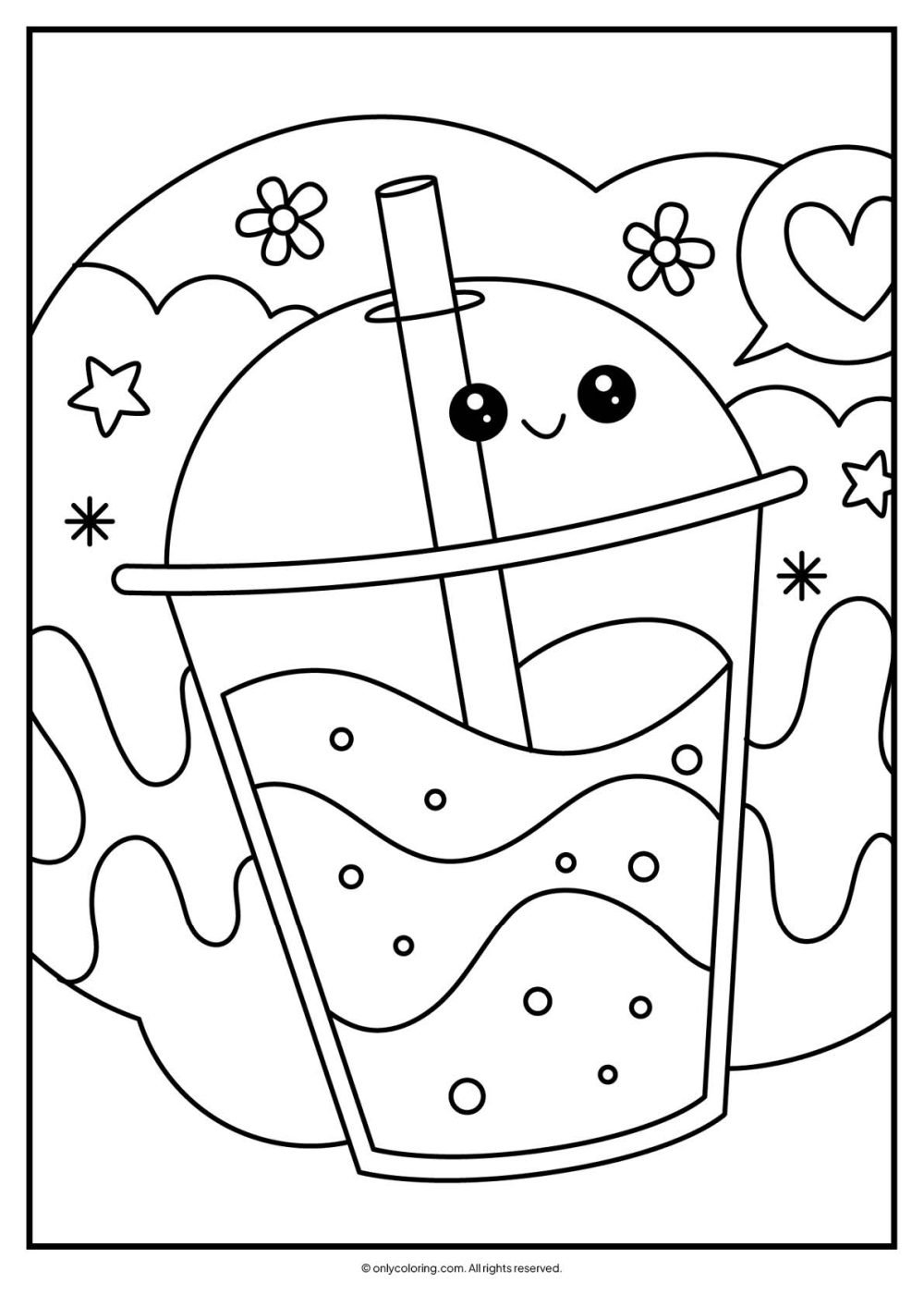 Kawaii colouring pages