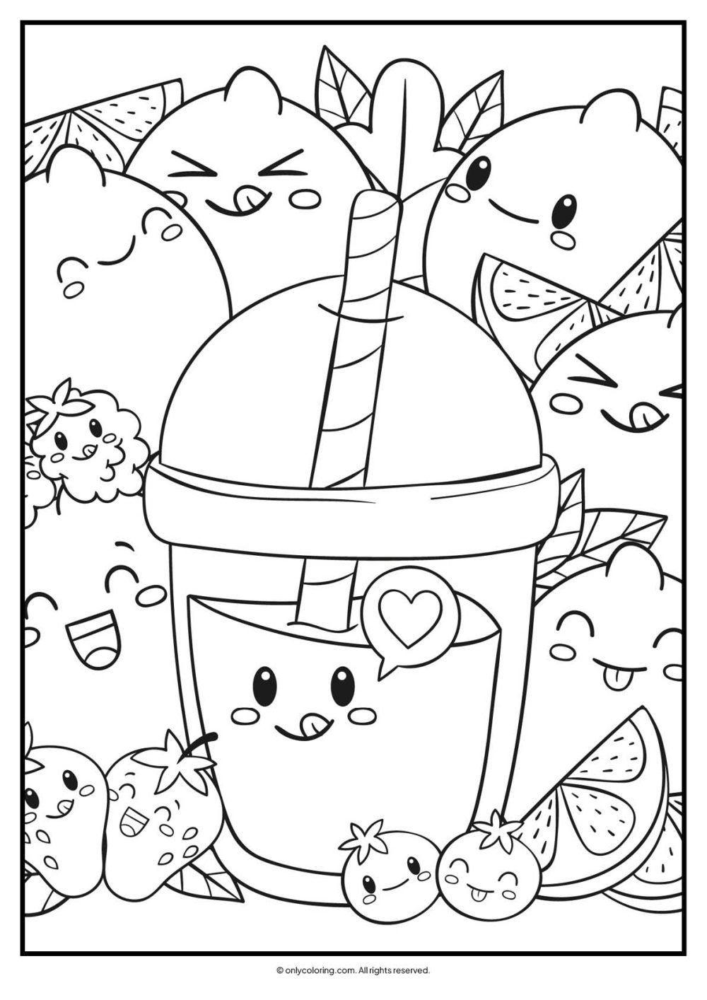 Kawaii colouring pages