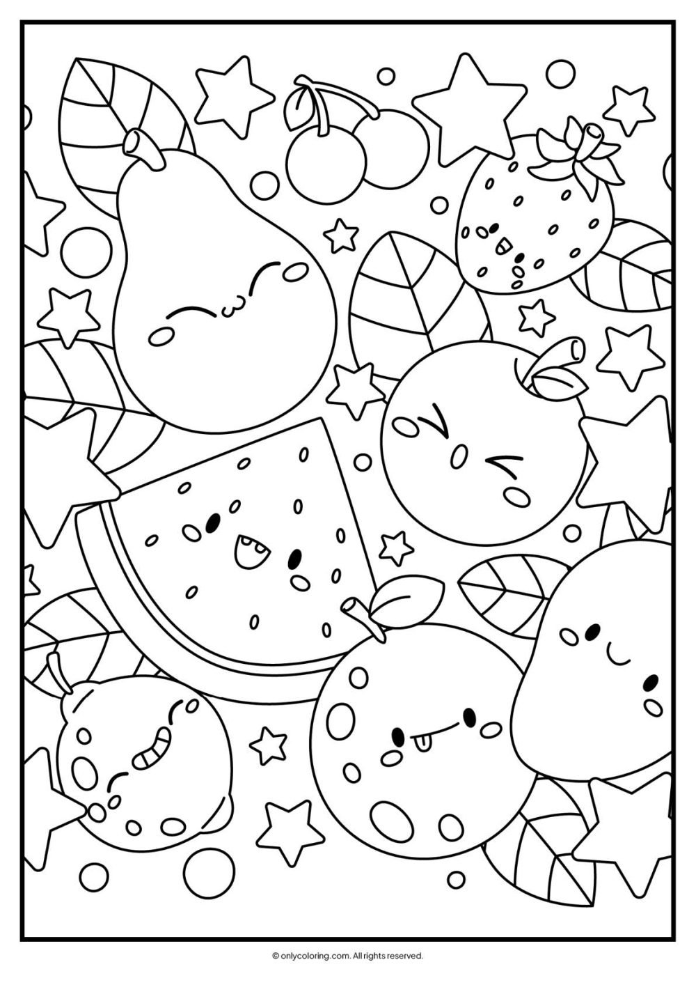 Kawaii colouring pages